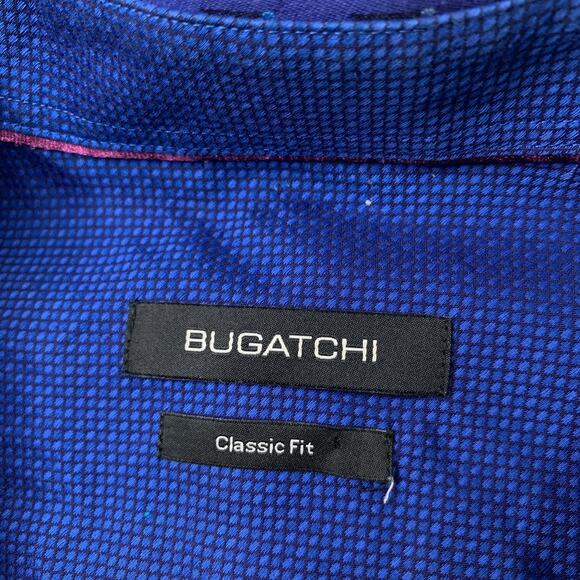 Bugatchi Shirt Men XXL Classic Fit Button Up Long Sleeve Flip Cuff Shirttail Hem - Picture 4 of 10